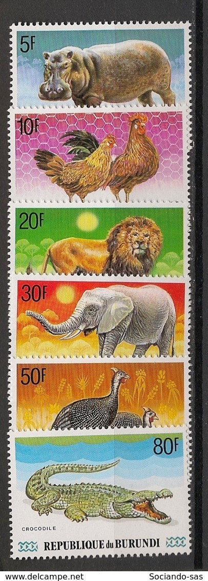 BURUNDI - 1991 - N°Mi. 1720 à 1725 (COB 972 à 977) - Faune - Série Complète - Neuf Luxe ** / MNH / Postfrisch - Unused Stamps