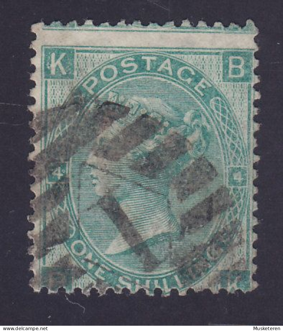 Great Britain 1865 Mi. 27, 1 Sh. Victoria Plate 4. Position K-B, ERROR Variety In Left  '4 O' & Shift Variety (3 Scans) - Abarten & Kuriositäten