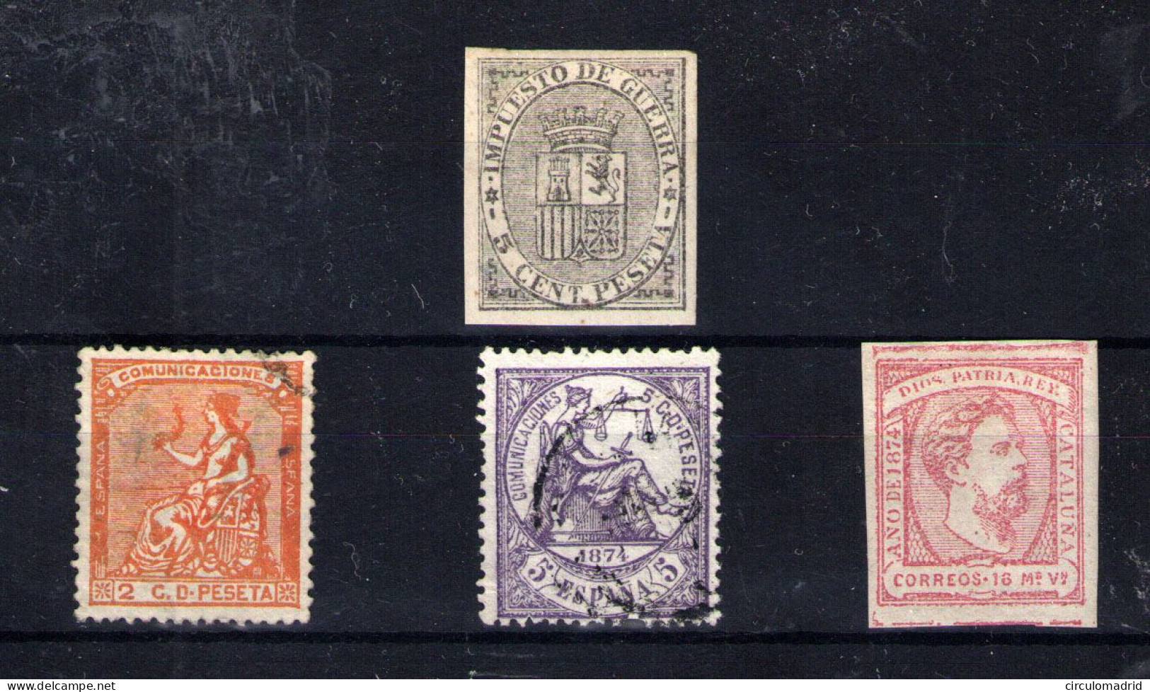 España Nº 131,141s,144 Y 157. Años 1873-74 - Used Stamps