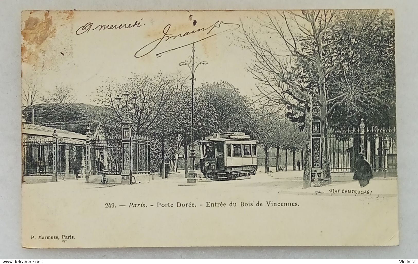 France-Paris-Porte Doree-Tram In 1903. - Transport Urbain En Surface