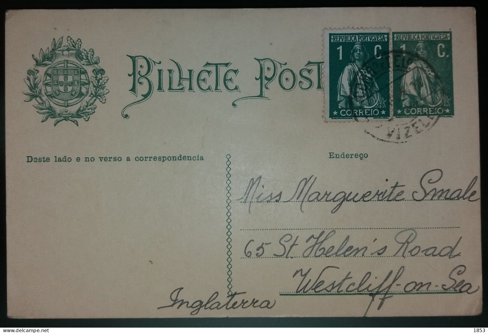 MARCOFILIA - TIPO CERES - VIZELLA - INGLATERRA - Postal Stationery