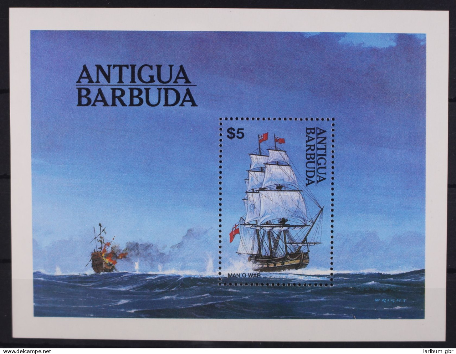 Antigua + Barbuda Block 75 Mit 760 Postfrisch Schifffahrt #GA532 - Antigua Et Barbuda (1981-...)