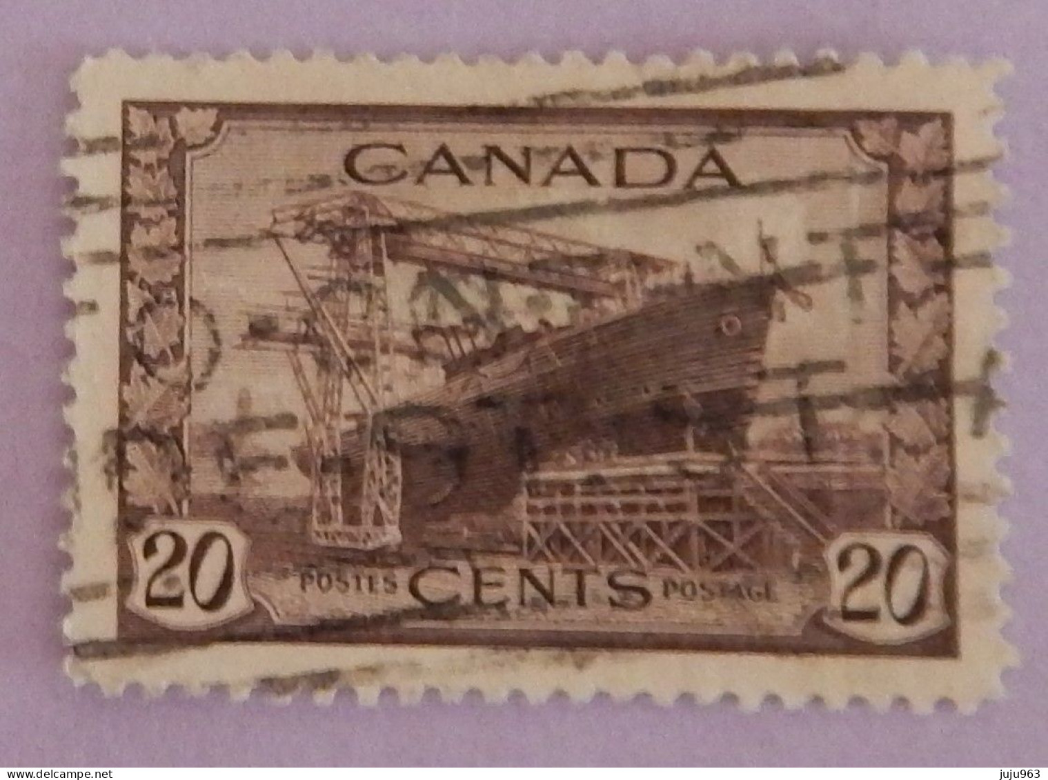 CANADA YT 216 OBLITÉRÉ "CORVETTE" ANNÉES 1943/1948 - Used Stamps