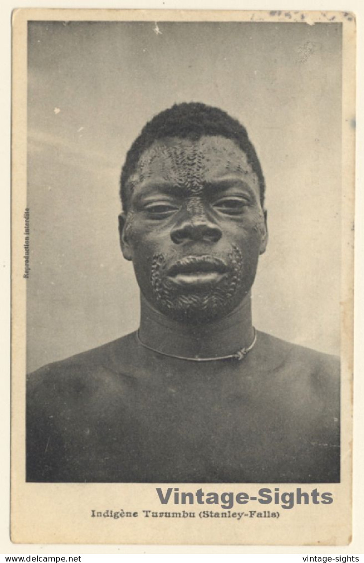 Congo Belge: Indigène Turumbu (Stanley Falls) / Tribal Scars - Ethnic (Vintage PC 1910) - Africa