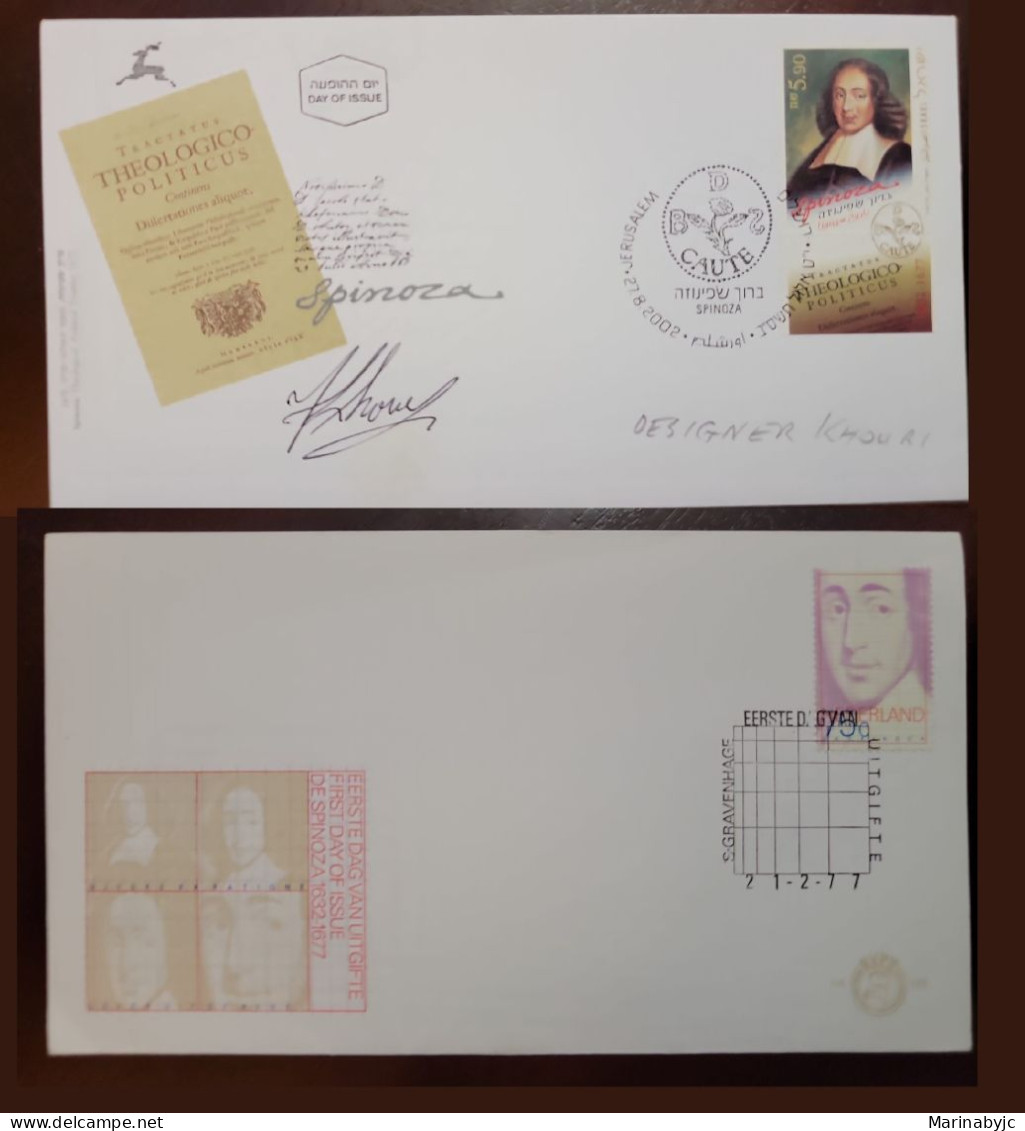 EL)2002 ISRAEL, 370TH ANNIVERSARY OF THE BIRTH OF BARUCH (BENEDICTUS) SPINOZA, 1632-1677, PHILOSOPHER, FDC - Unused Stamps (with Tabs)