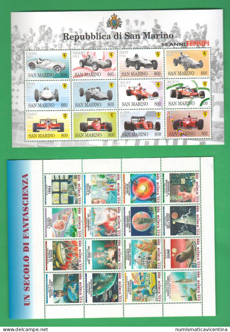 San Marino 1998 Annata Completa 23 Francobolli + 3 Foglietti BF + 1 Libretto Calcio NUOVI ** Stamps Saint Marin - Unused Stamps