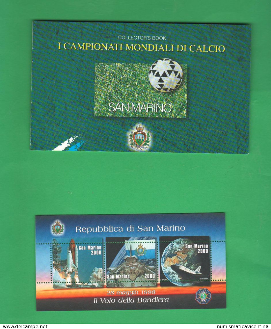 San Marino 1998 Annata Completa 23 Francobolli + 3 Foglietti BF + 1 Libretto Calcio NUOVI ** Stamps Saint Marin - Nuevos