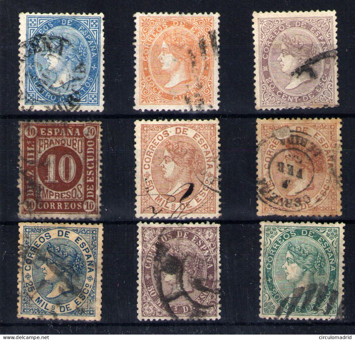 España Nº 88/89,92,94,98,100 . Año 1867-68 - Used Stamps