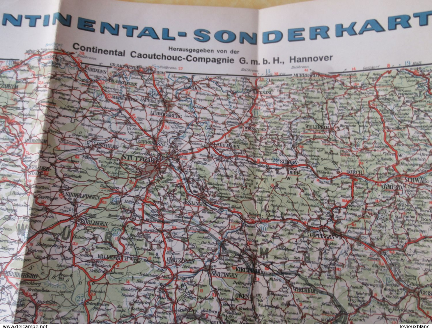 Carte Routière Ancienne Allemande /CONTINENTAL Sonderkarte/ Schwarzwald-Bodensee /Vers 1935-1945       PGC561 - Toerisme