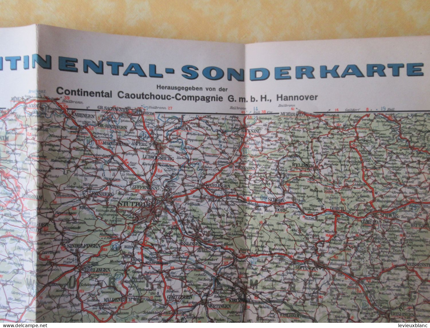Carte routière ancienne Allemande /CONTINENTAL Sonderkarte/ Schwarzwald-Bodensee /Vers 1935-1945       PGC561