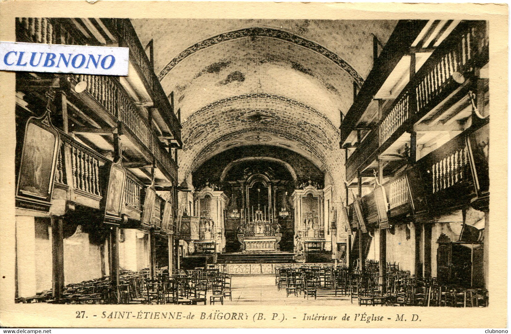 CPA -  SAINT-ETIENNE-DE-BAIGORRY - INTERIEUR DE L'EGLISE - Saint Etienne De Baigorry