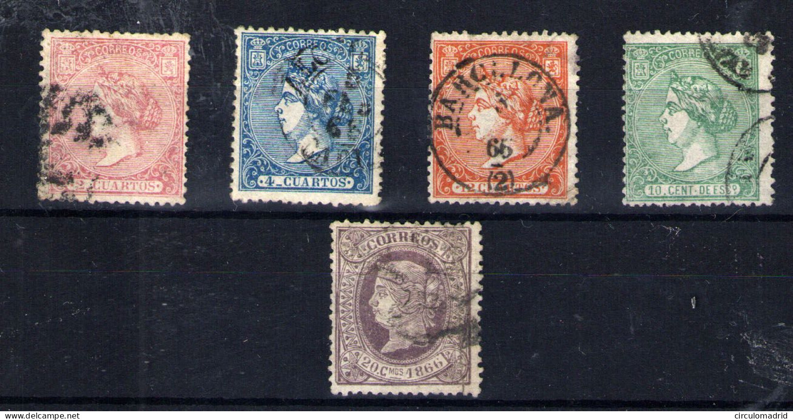 España Nº 80//2,84,86 . Año 1866 - Used Stamps