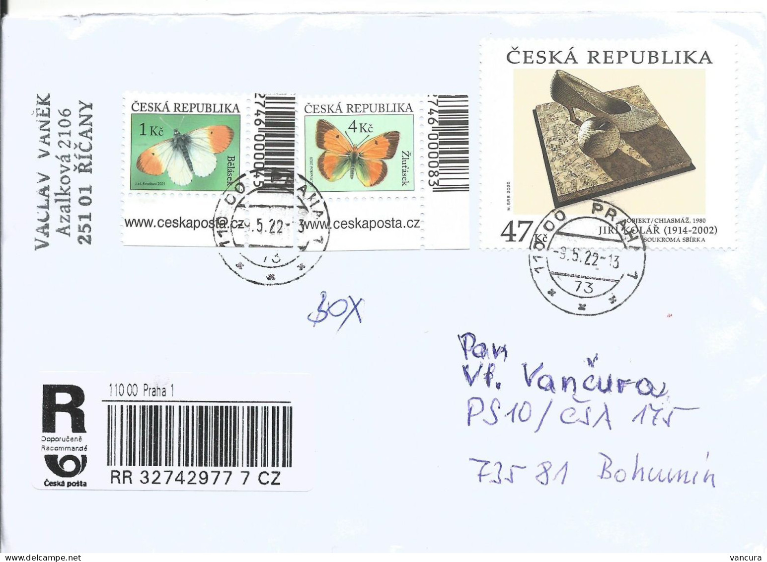 R Envelope 1073 Czech Republic Jiri Kolar, Artist 2020 - Modern