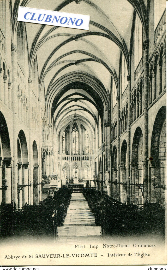 CPA - SAINT-SAUVEUR-LE-VICOMTE - ABBAYE - INTERIEUR DE L'EGLISE - Saint Sauveur Le Vicomte