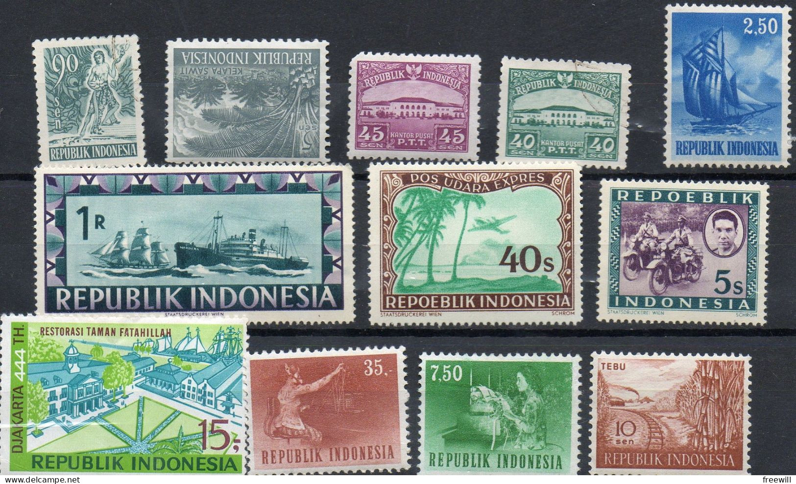 Indonésie Timbres Divers - Various Stamps -Verschillende Postzegels Xxx - Indonesia