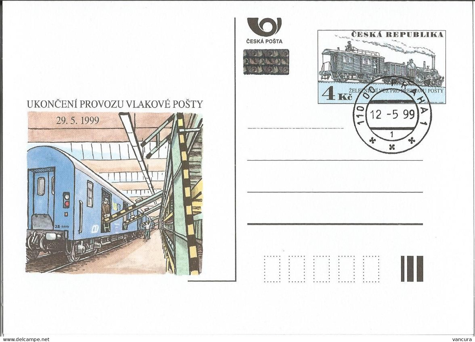 CDV 44 Czech Republic Abolition Of The Train Post 1999 - Cartes Postales