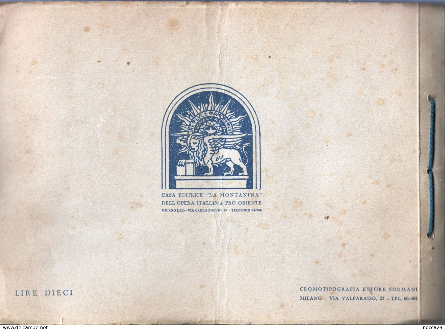 LIBRO CON CORDONCINO DEL 1929 - EPOCA FASCISTA -  PREDAPPIO - 24 TAVOLE QUADRI DI TEODORO WOLF FERRARI
