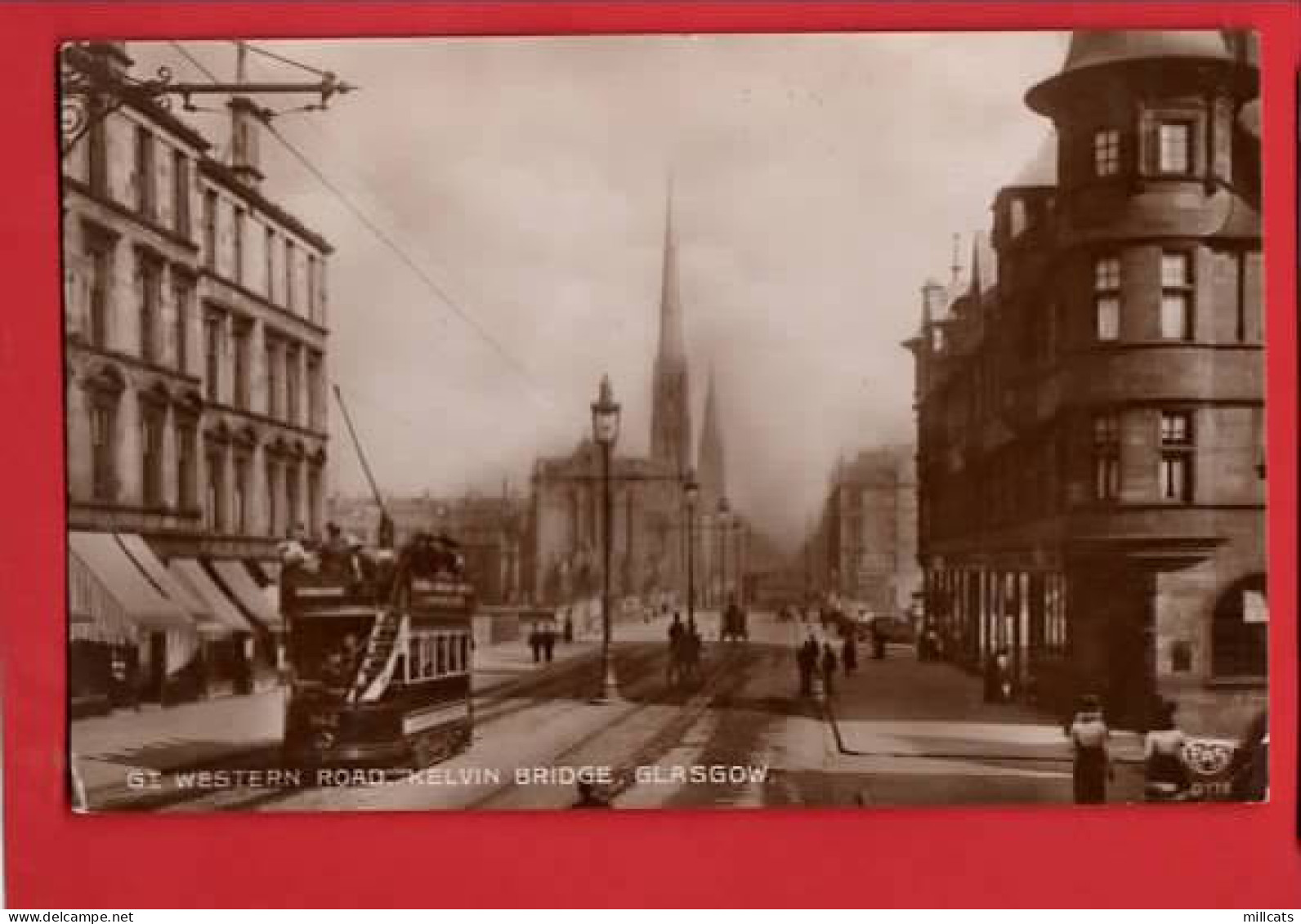 GLASGOW  GT WESTERN RD  + TRAM RP Pu 1911 - Lanarkshire / Glasgow