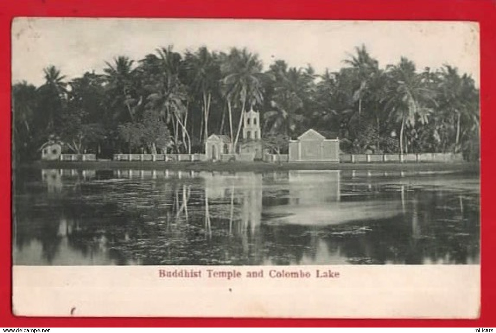 SRI LANKA  EX CEYLON  BUDDHIST TEMPLE + COLOMBO LAKE  Pu 1904 +CACHE - Sri Lanka (Ceylon)