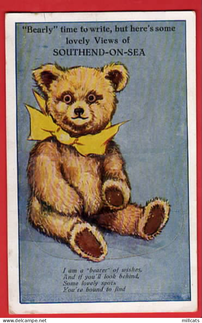 TEDDY BEAR   WITH YELLOW BOW   Pu 1928 - Jeux Et Jouets