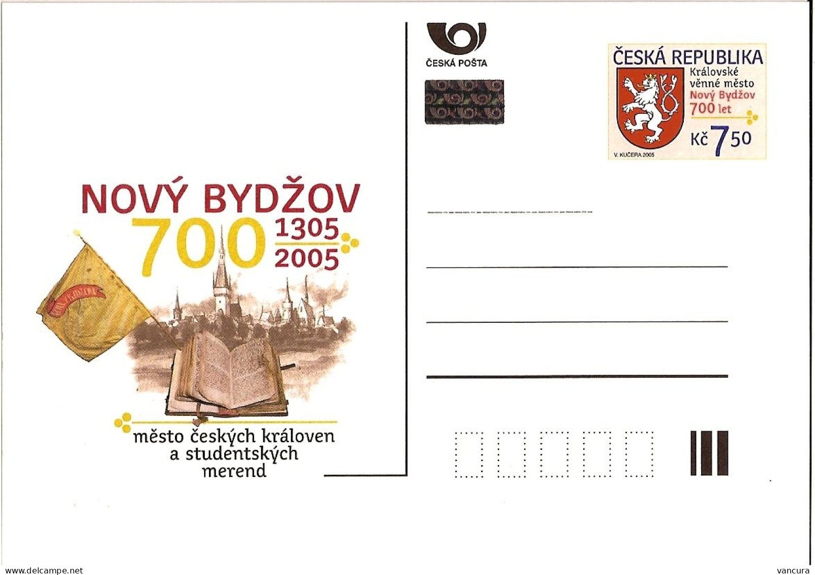 CDV 98 Czech Republic Novy Bydzov Town Anniversary 2005 Heraldic Lion Neu Bidschow - Otros & Sin Clasificación