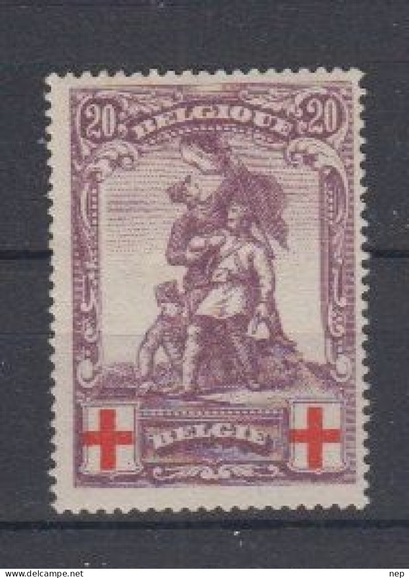 BELGIË - OBP - 1914 - Nr 128 (Vals) - MH* - 1914-1915 Rode Kruis