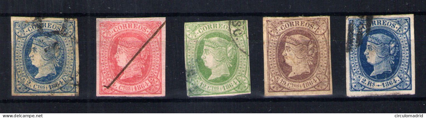 España Nº 63/66, 68 . Año 1864 - Used Stamps