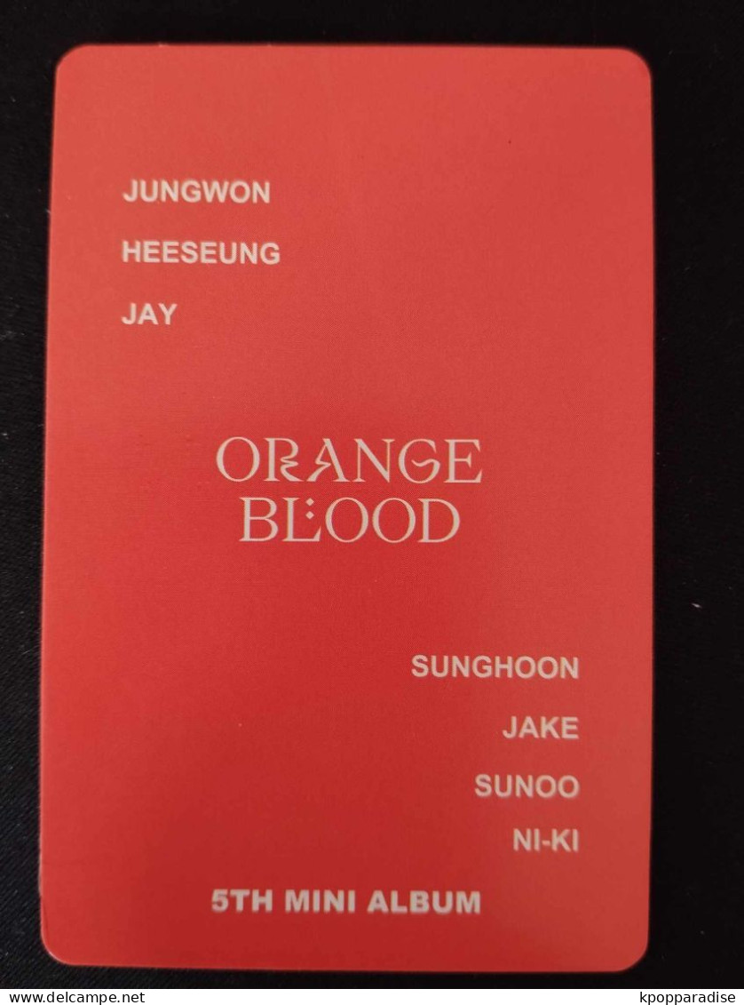 Photocard K POP au choix  ENHYPEN Orange blood 5th mini album Sunoo