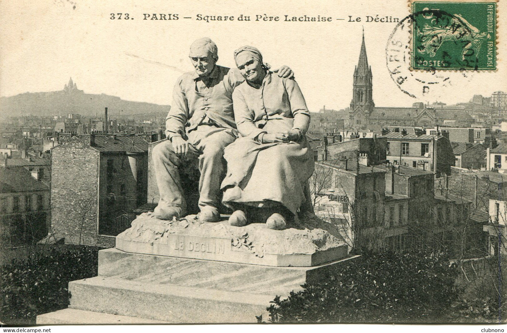 CPA - PARIS - SQUARE DU PERE LACHAISE - LE DECLIN - Standbeelden