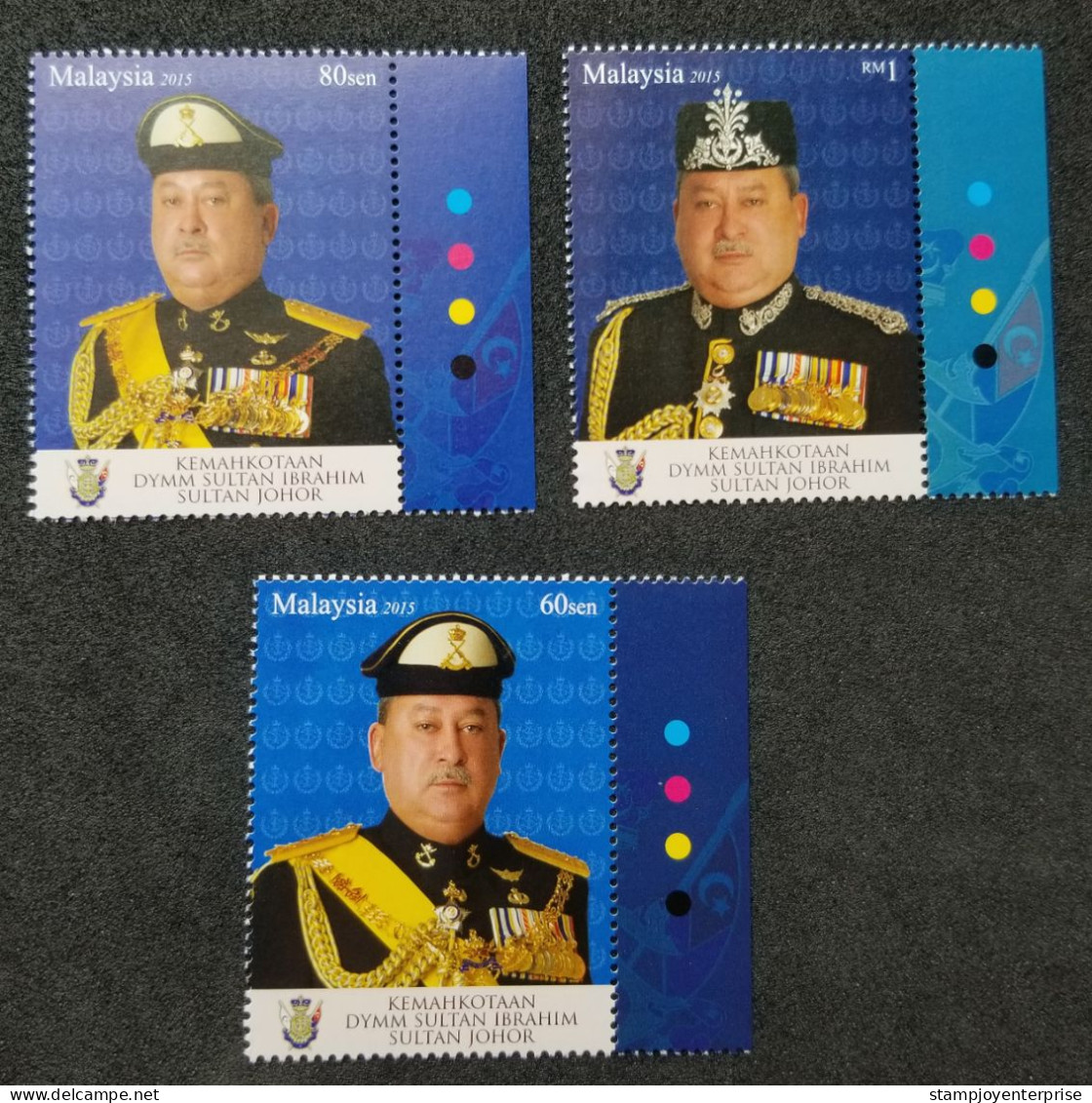 Malaysia The Coronation Of The Sultan Of Johor 2015 King Royal (stamp Color Code) MNH - Maleisië (1964-...)