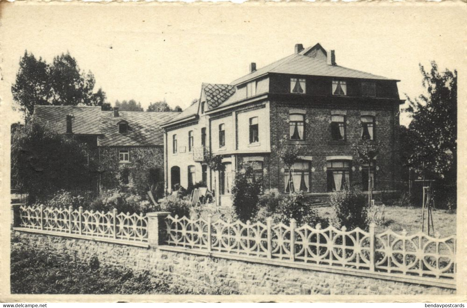 Belgium, AMONINES, Pension De Famille Depiereux-Grandjean (1940s) Postcard - Erezee