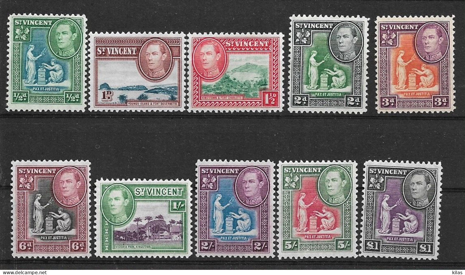 ST VINCENT , GREAT BRITAIN 1938-48 Lot  Out Of Set MH - St.Vincent (...-1979)