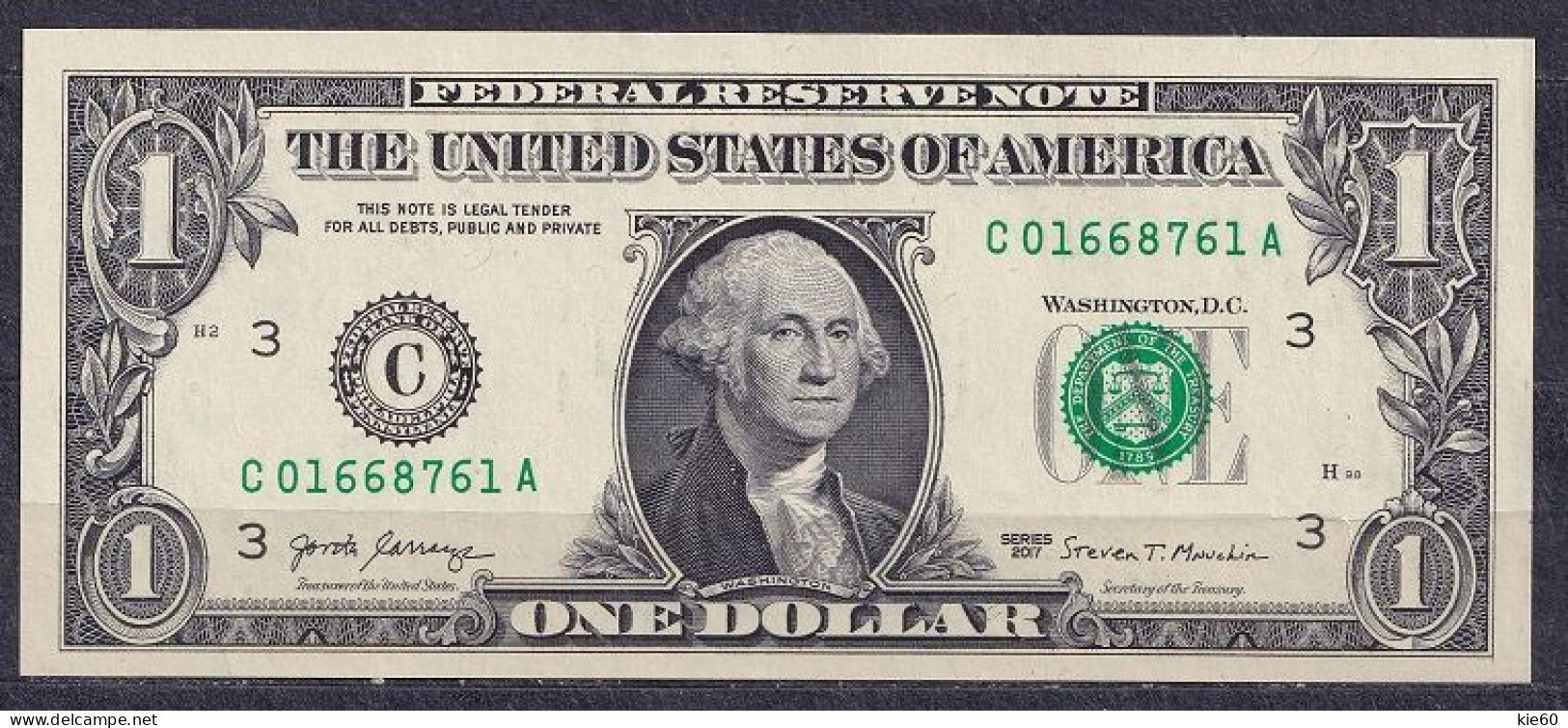 USA - 2017 - 1 Dollars - P544 C    Philadelphia  UNC - Federal Reserve Notes (1928-...)