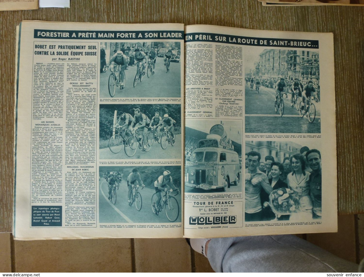 But Et Club Le Miroir Des Sports Juillet 1954 Tour De France Bobet Kubler Graf Joli Garçon Saint Quay Portrieux Robic Sa - Sport