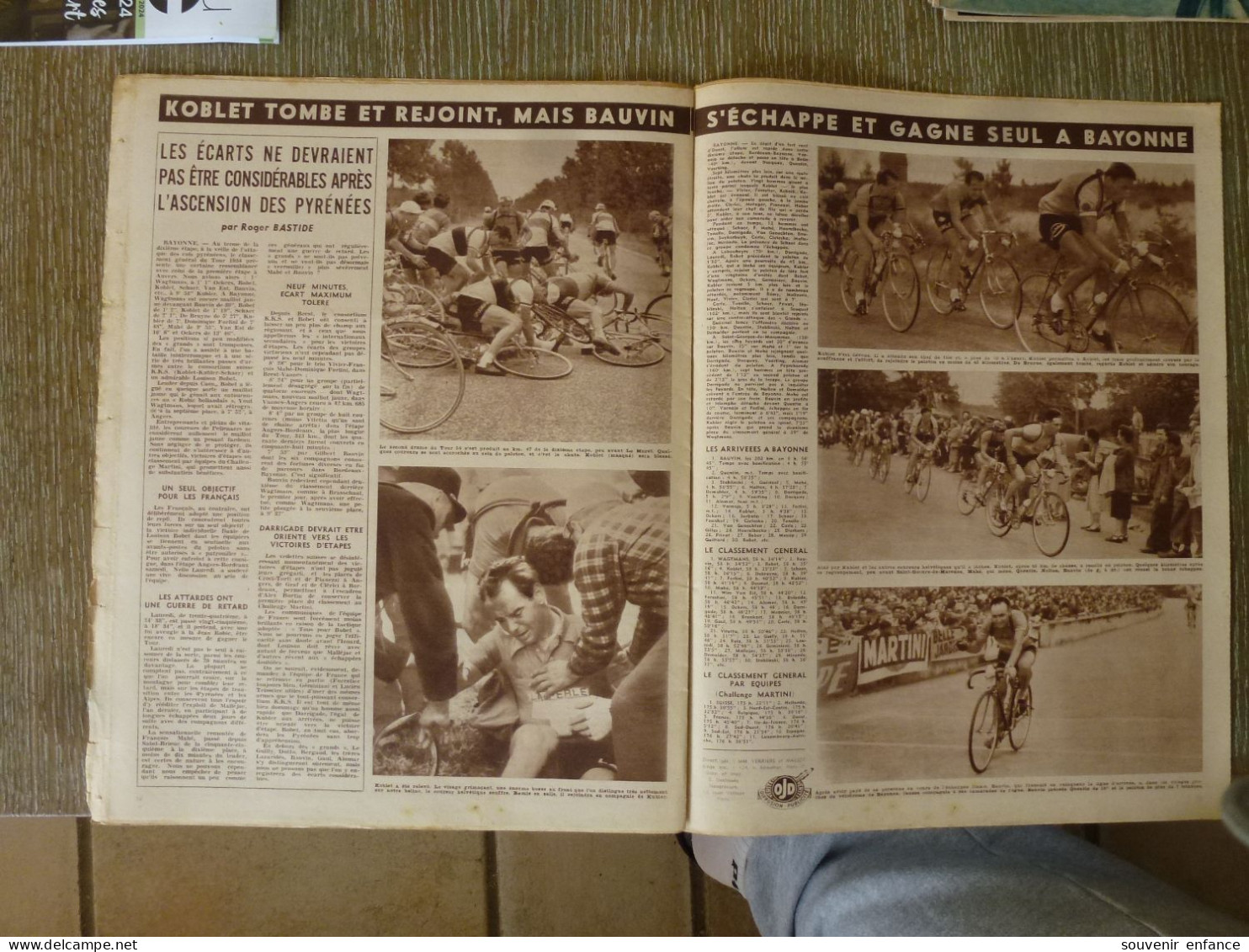 But Et Club Le Miroir Des Sports Juillet 1954 Tour De France Parthenay Vandenbranden La Trinité Saint Andre De Cubzac - Sport