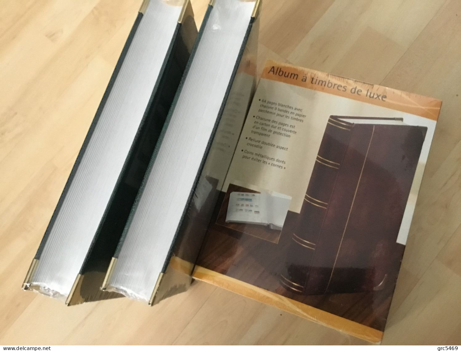 LOT 3 CLASSEURS De TIMBRES VIDES NEUFS 64 Pages Grand LUXE Sous Plastique - Groß, Grund Weiß