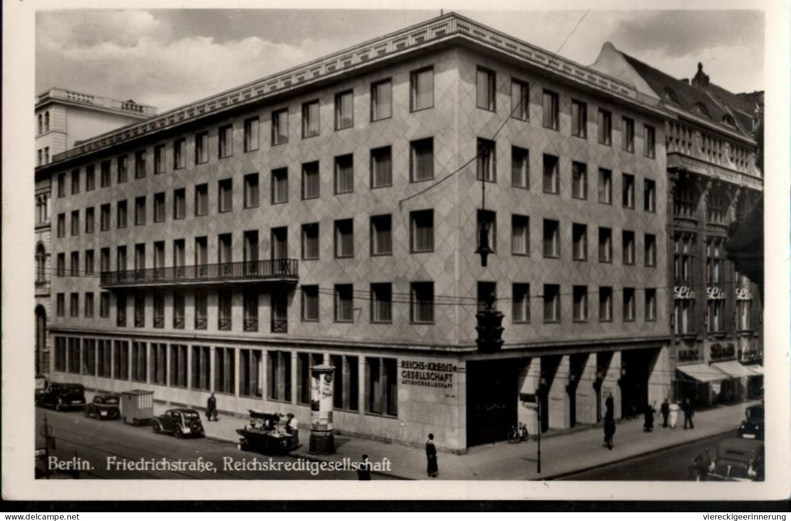 ! Alte Ansichtskarte Berlin, Friedrichstraße, Reichskreditgesellschaft, Bankgebäude, Mitte - Mitte