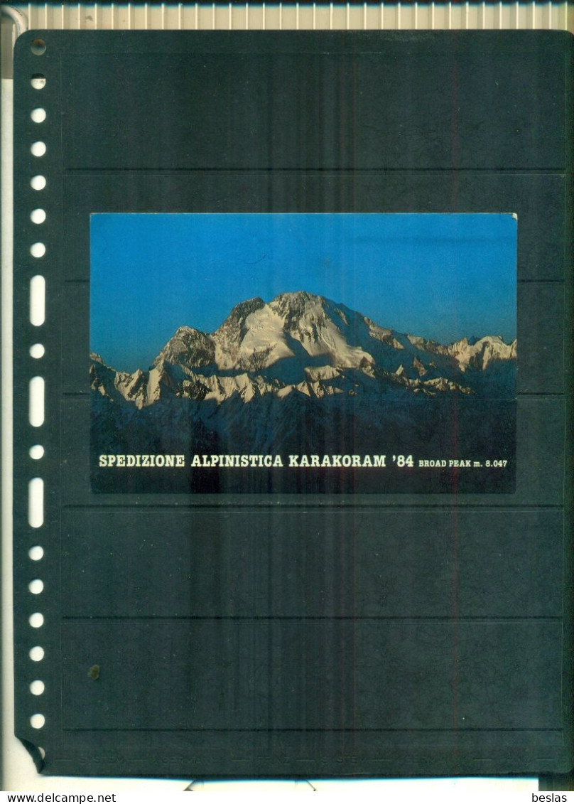 CARTOLINA SPEDIZIONE ALPINISTICA KARAKORAM '84 CAI VARALLO SESIA VIAGGIATA A PARTIR DE 2 EUROS - Alpinisme