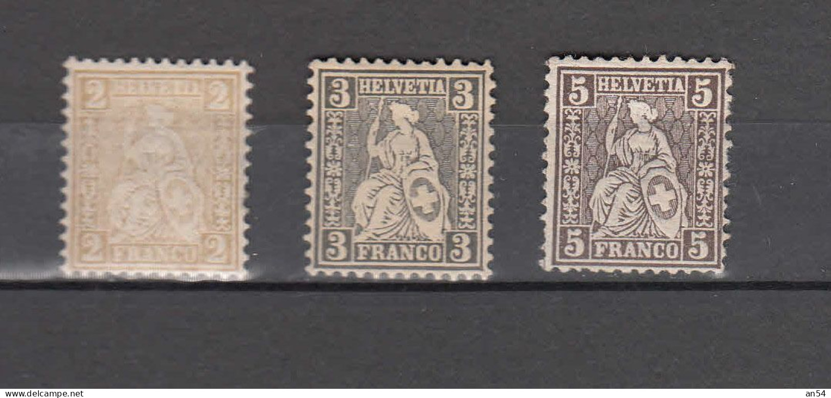 1862/78 PAPIER BLANC  LOT    NEUFS*    COTE PLUS DE 200.00      CATALOGUE SBK - Ongebruikt