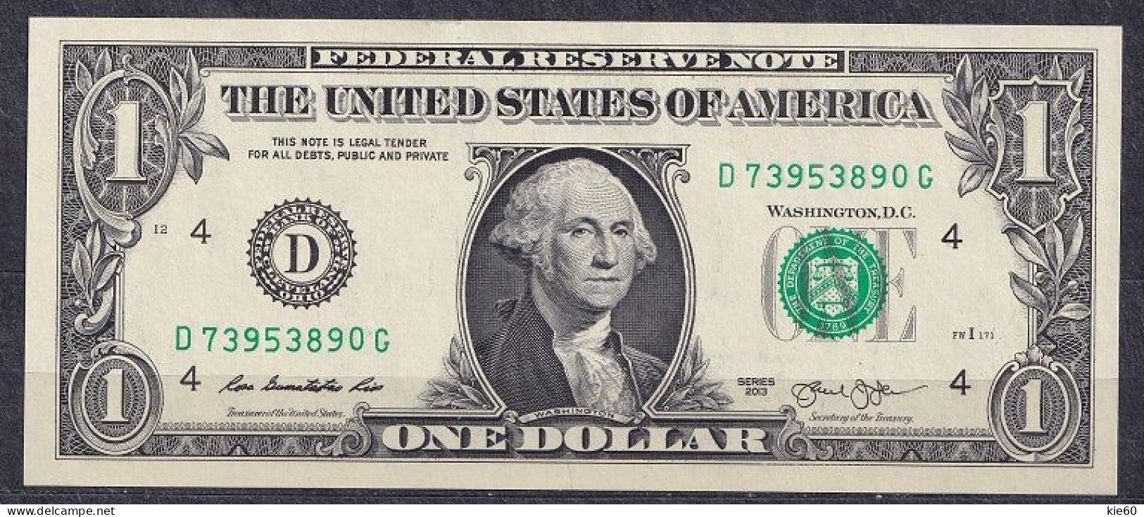 USA - 2013 - 1 Dollars - P537D.. Cleveland   UNC - Federal Reserve Notes (1928-...)