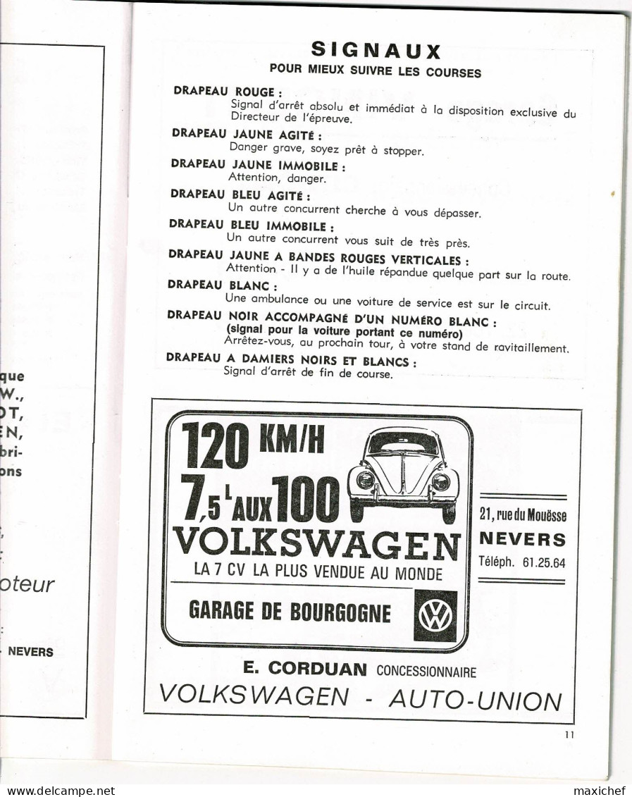 Xe Critérium Du Nivernais, 1ers 100 Tours De Magny-Cours, 13 & 14 Juillet 1971, 16 X 24 Cm, 44 Pages, Poids 115 Gr - Autosport - F1