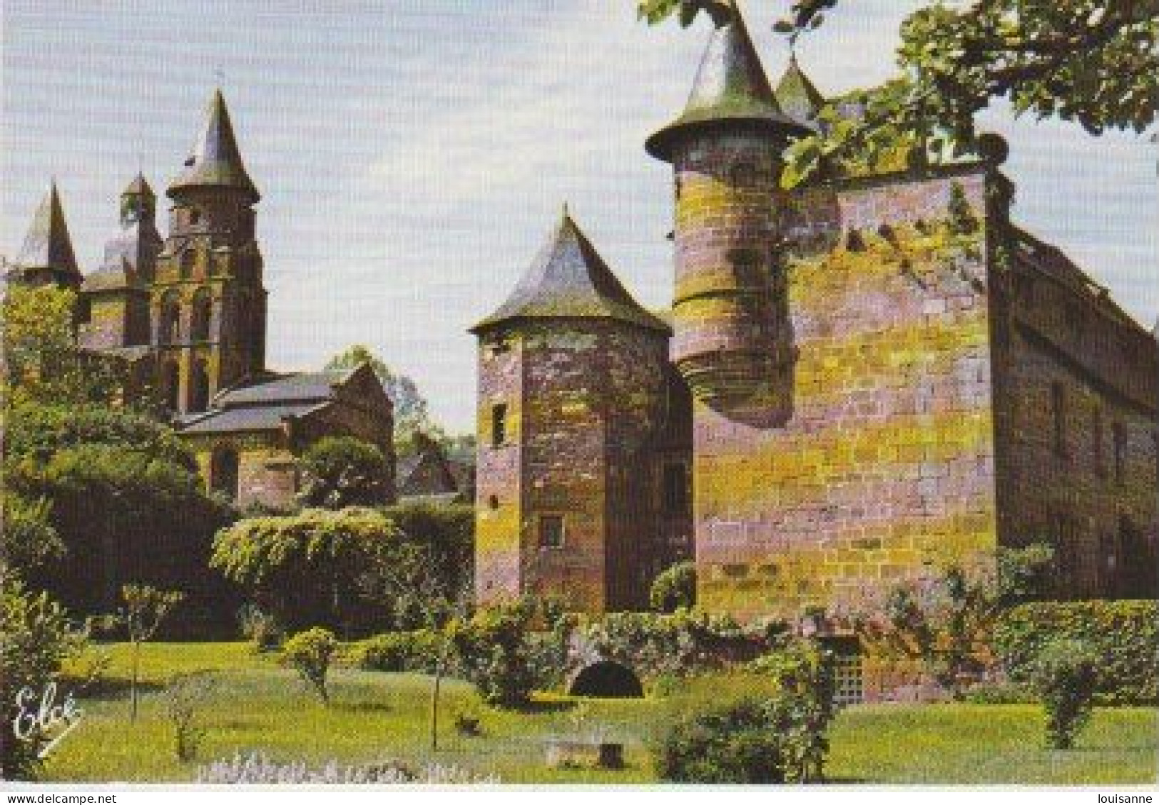 COLLONGES. LA  ROUGE  -  LE. CHÂTEAU  DE VASSIGNAC. ET. LES. TOURS. - C P M. ( 24 / 3 / 154. ) - Castles