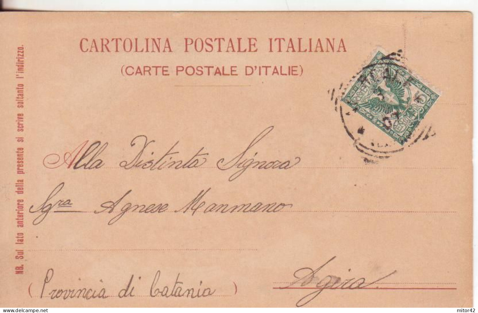 425-Acireale-Collegio Pennisi Con Etna-v.1907 X Agira - Acireale