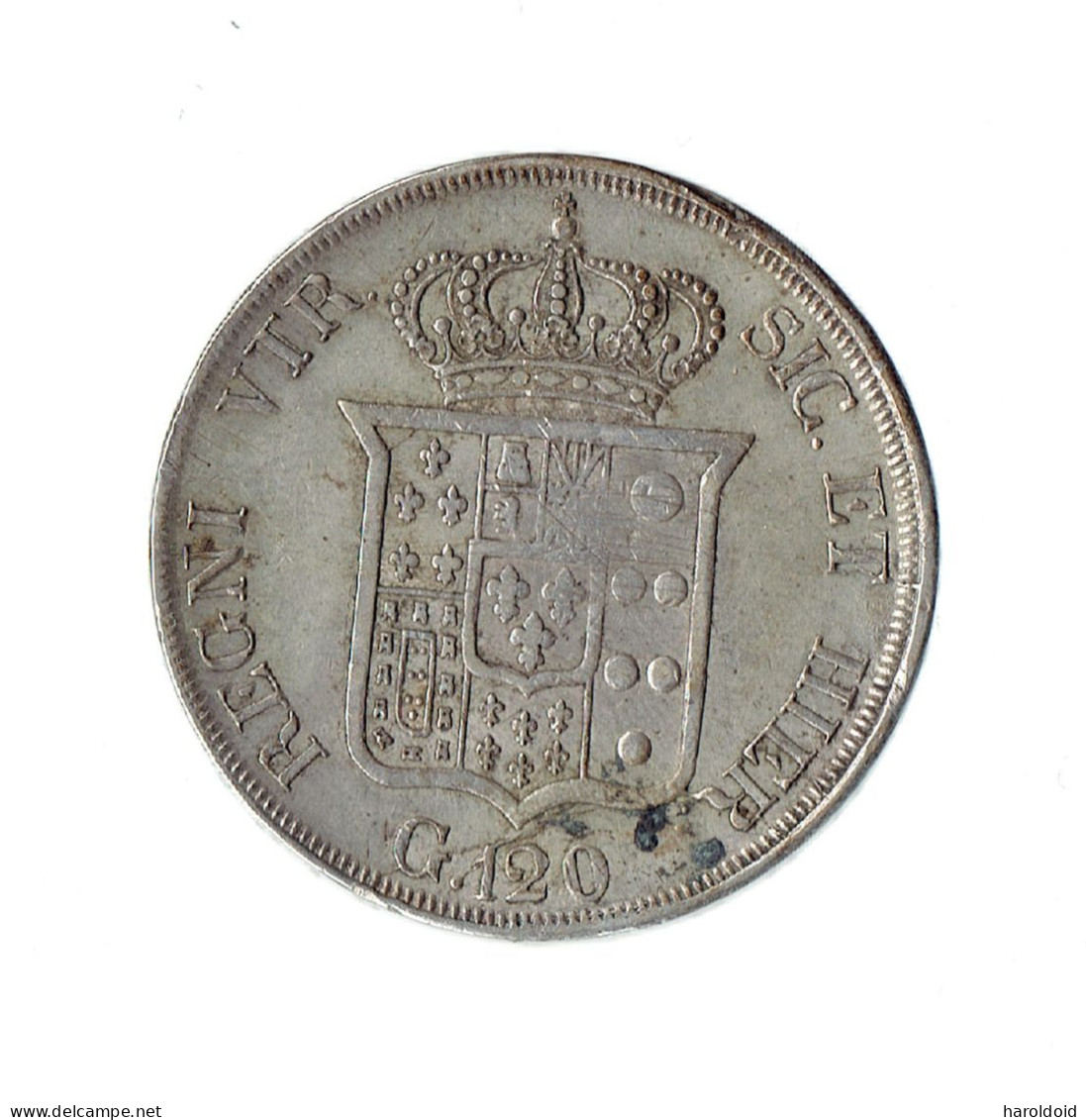 G. 120 - FERDINANDUS II DEI GRATIA REX - 1834 - Naples & Sicile