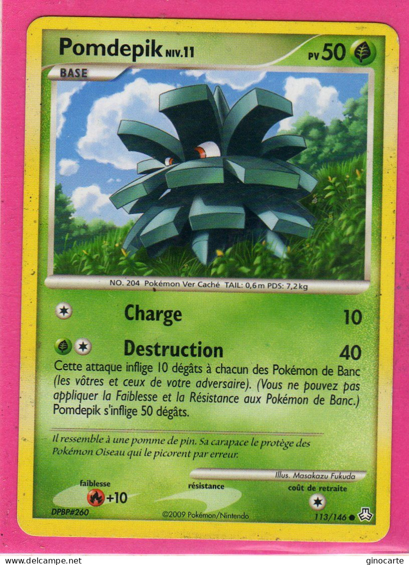 Carte Pokemon 2009 Diamant Et Perle Eveil De Legende 113/146 Pomdepik 50pv Bon Etat - Diamant Und Perl