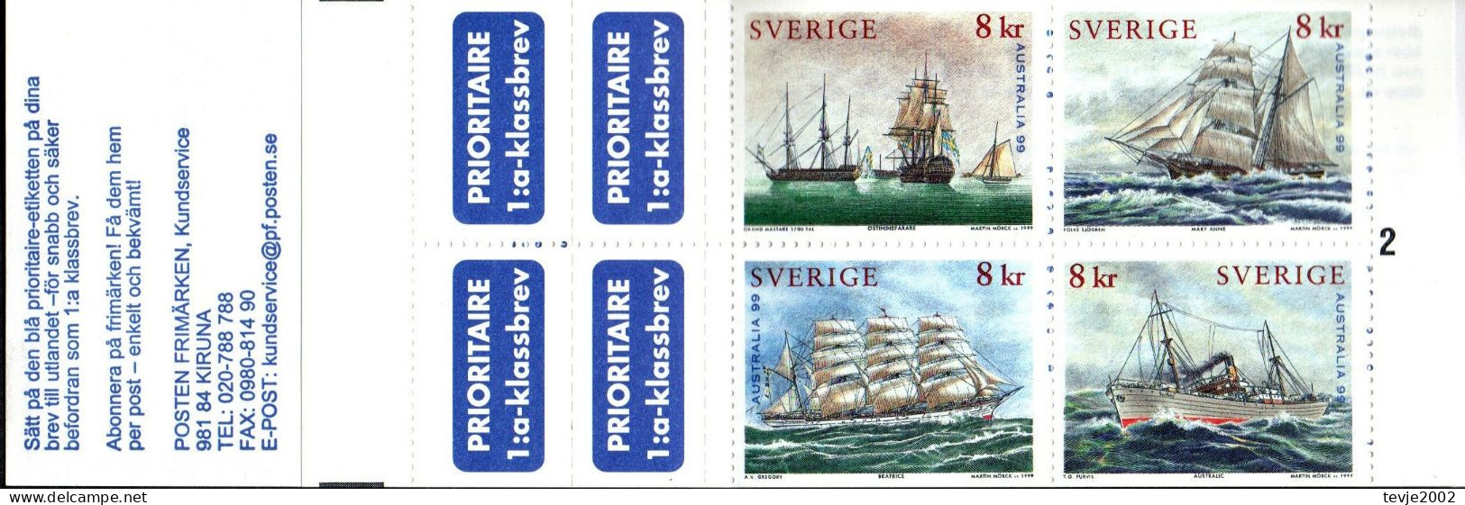 Schweden 1999 - Markenheftchen Mi.Nr. 251 - Postfrisch MNH - 1981-..