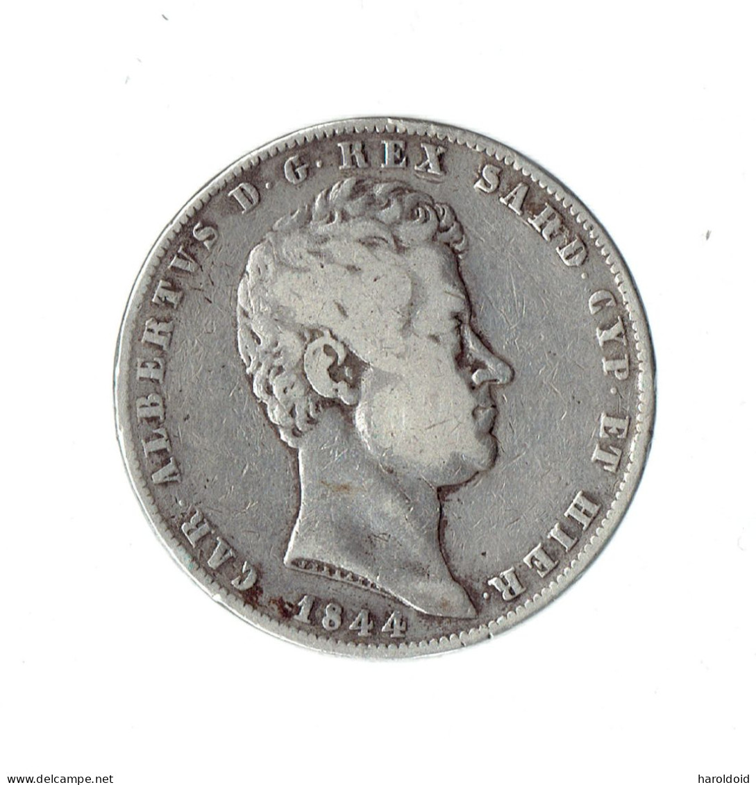 5 LIRE - 1844 P - Piemonte-Sardegna, Savoia Italiana