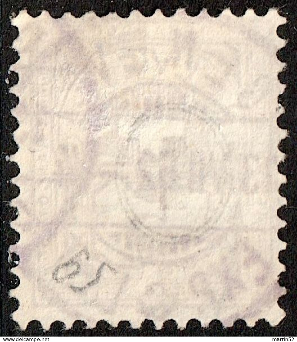 Schweiz Suisse HELVETIA 1882: Weisses Papier Blanc Zu 54 Mi 46 Yv 59 (5c Lila) Voll-⊙ GENÈVE 13.VII.82 (Zu CHF 150.00) - Gebraucht