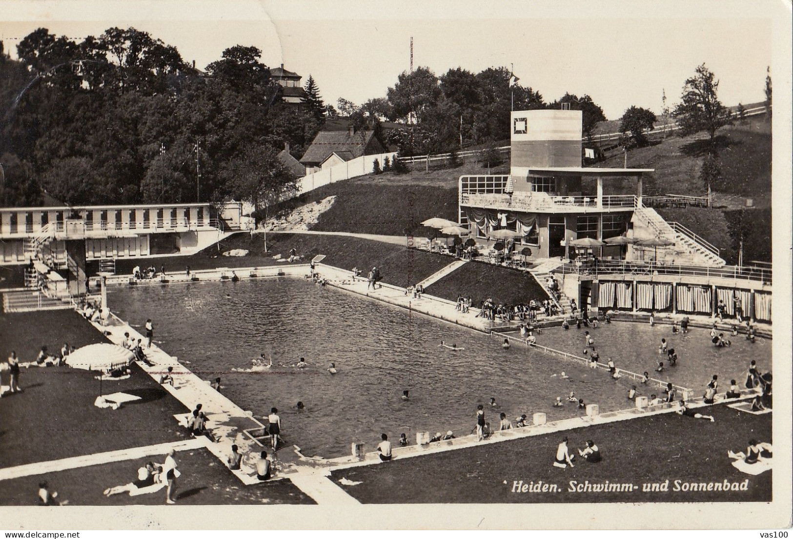 HEIDEN- Schwimm- Und Sonnenbad - POST CARD - Heiden