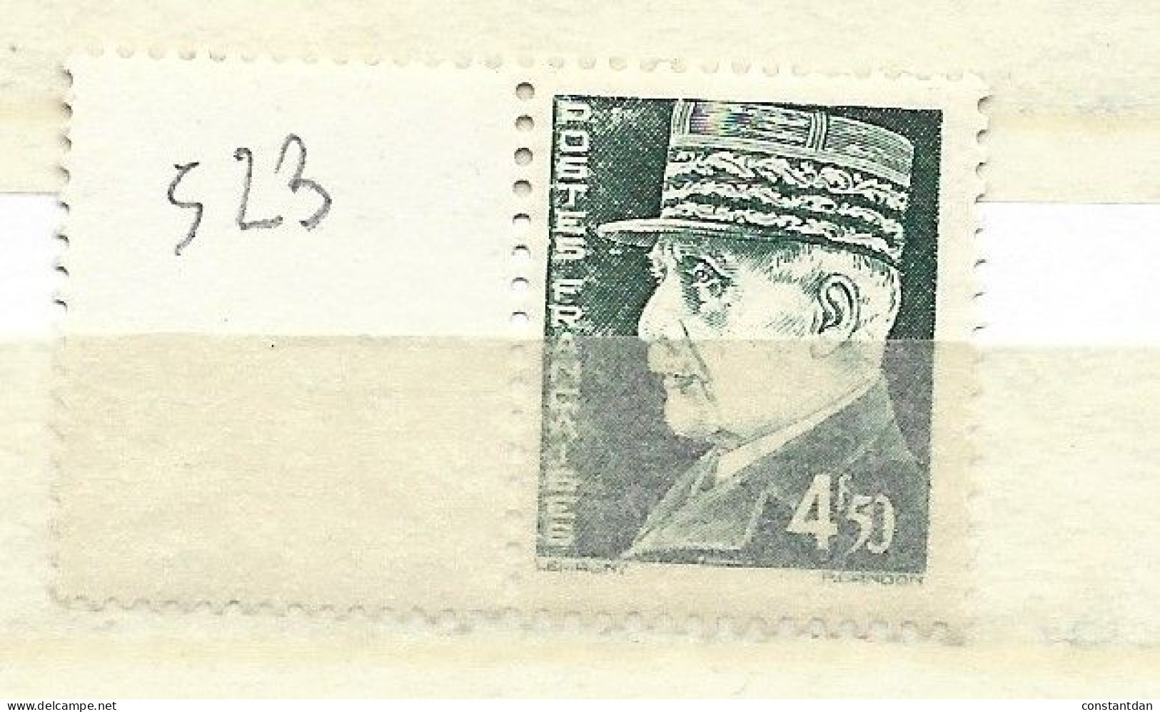 FRANCE N° 523 4F50 VERT TYPE HOURRIEZ POINT BLANC A COTE DU P DE POSTES NEUF SANS CHARNIERE - Unused Stamps